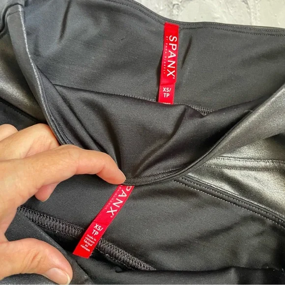 Spanx Black Faux Leather Leggings Bundle